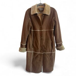 Faux Fur/Shearling Brown & Tan Coat Size Small
